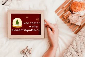 Free Vector Winter Elements And Patterns