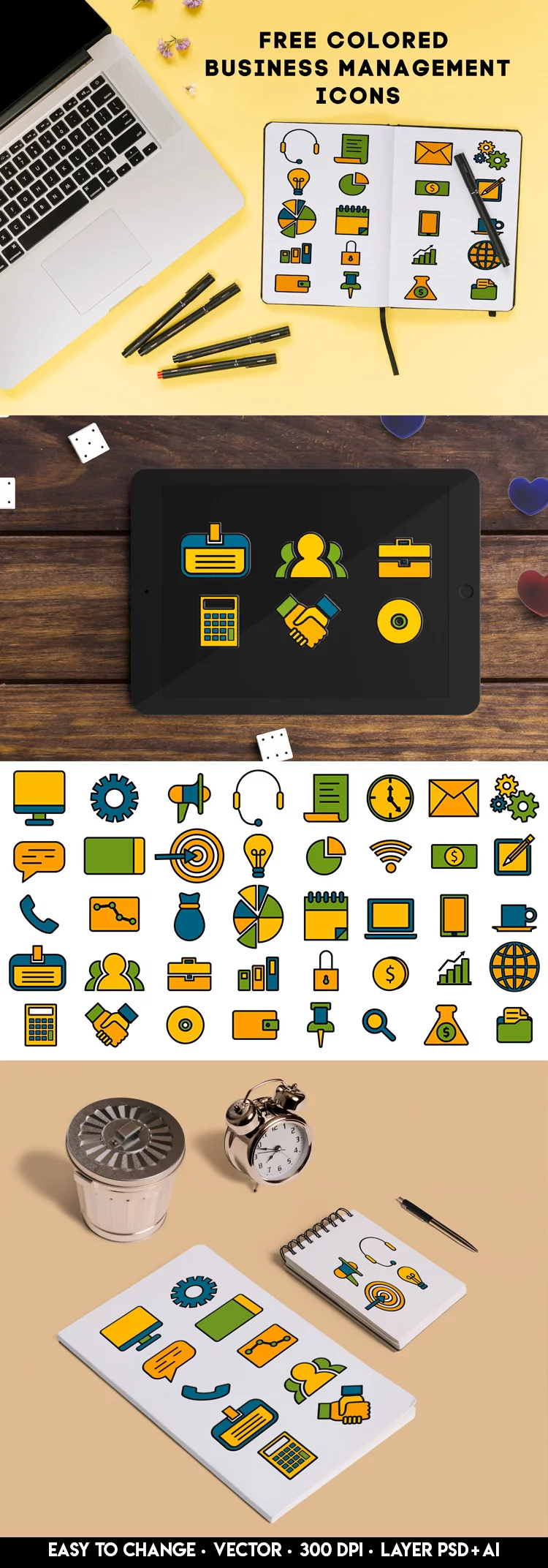 Free Colored Business Management Icons