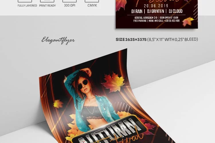 Autumn Party – Free PSD Flyer Template