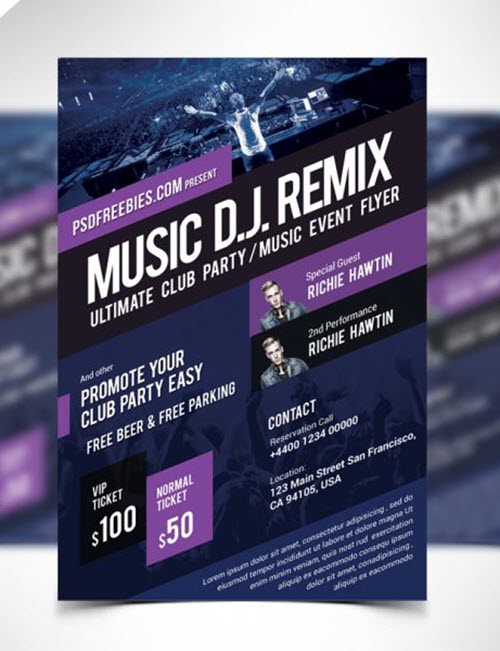 55 Free Concert Flyer Psd Templates For Music Events Promotion And Premium Version Free Psd Templates