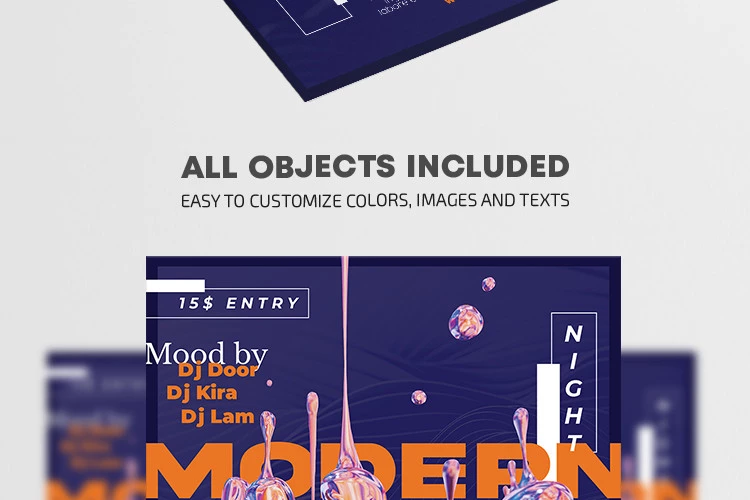 Modern Party – Free Flyer PSD Template