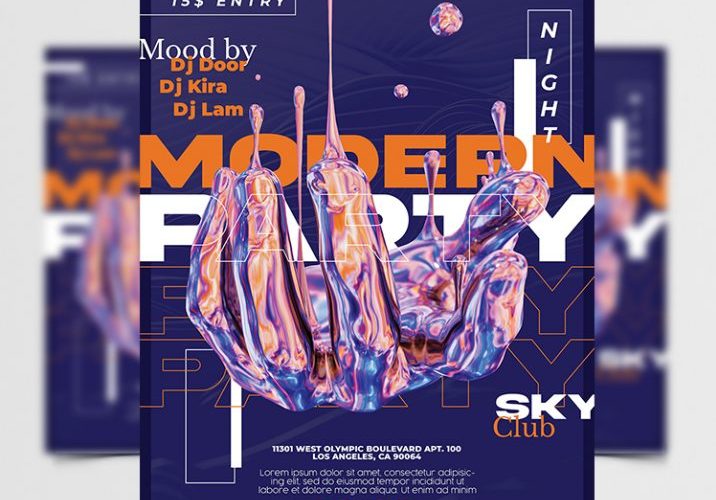 Modern Party – Free Flyer PSD Template