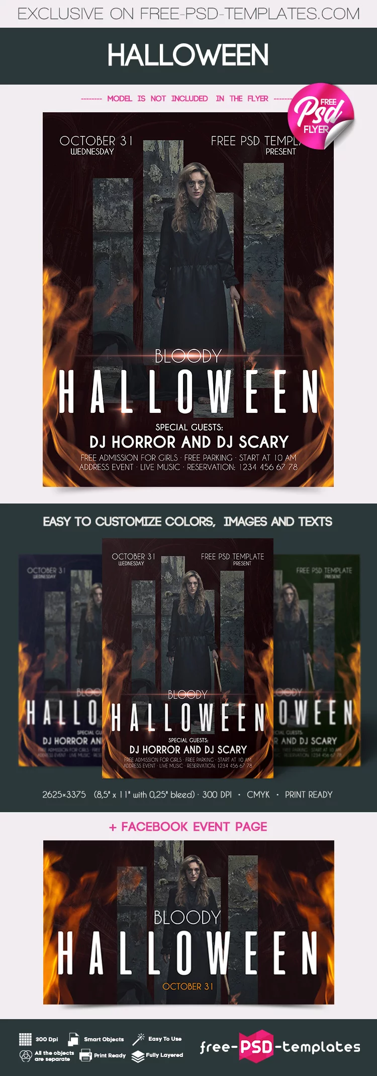 Free Halloween Flyer in PSD