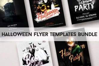 5 Free Halloween Flyer Templates Bundle in PSD