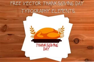 Free Vector Thanksgiving Day Typography Elements