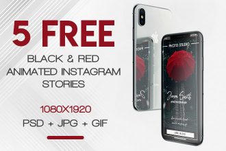 5 Free Black & Red Animated Instagram Stories in PSD 5 Free Black & Red Animated Instagram Stories in PSD