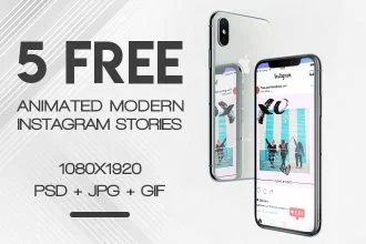 5 Free ANIMATED Modern Instagram Stories in PSD