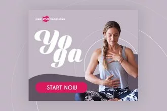 15 Free Yoga Banners Collection in PSD