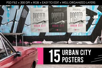 15 Free City Poster MockUps (PSD)+ Premium Version