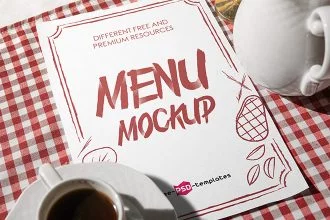 Free Restaurant Menu Mock-up in PSD