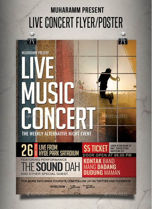 Free Concert Flyer Psd Templates For Music Events Promotion And Premium Version Free Psd