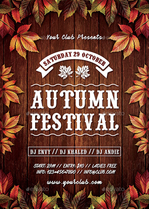 30+ Premium and Free Fall Festival and Party Flyer Designs in PSD 2018