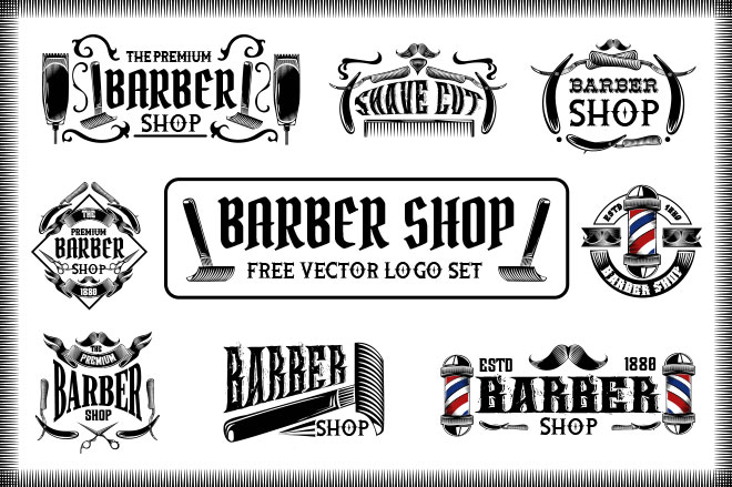 Download Barber Shop Vector - Barber Shop Logo Vector Png for free