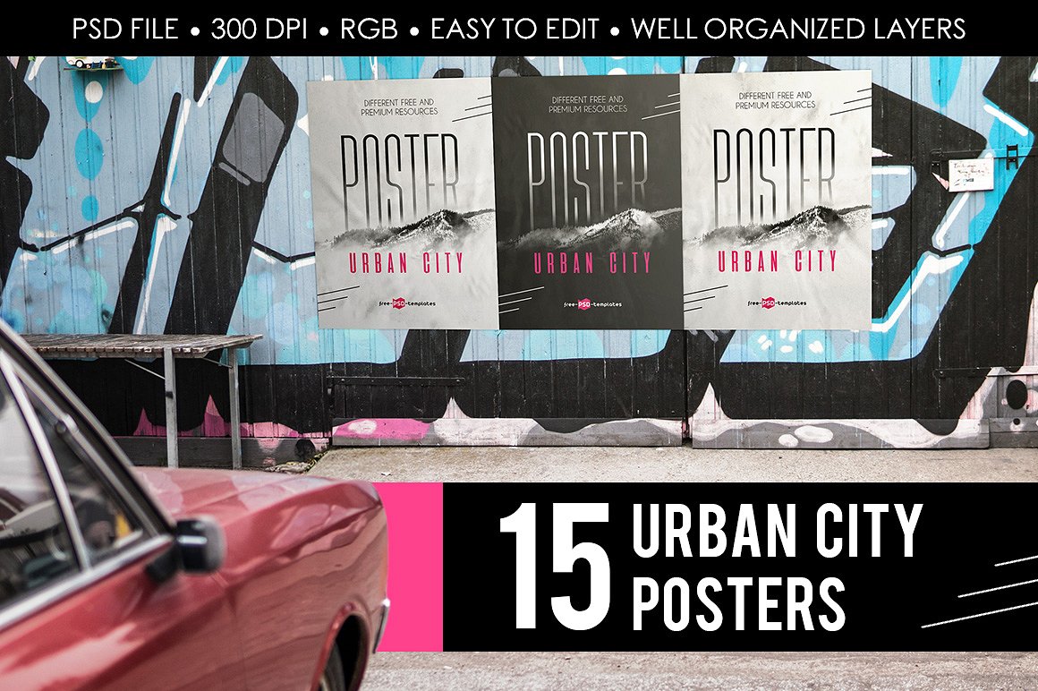 Download 46 Premium Free Urban City Poster Mockups For Eye Catchy Design Presentations Free Psd Templates PSD Mockup Templates
