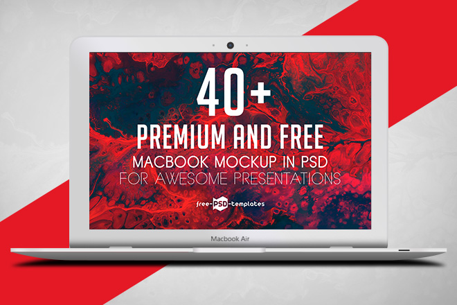 40+ Premium and Free MacBook Mockup in PSD for Awesome Presentations ...