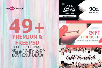 49+ Premium & Free PSD Professional Gift Certificates Templates for Business Ideas! 49+ Premium & Free PSD Professional Gift Certificates Templates for Business Ideas!