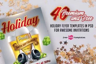 40 Premium and Free Holiday Flyer Templates in PSD for Awesome Invitations