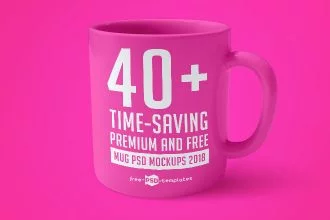 40+ Time-Saving Free and Premium Mug PSD Mockups!