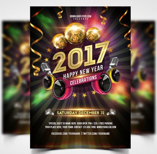 45 Premium And Free New Year S Eve Flyer Psd Templates For Upcoming X Mas 2019 Parties Free Psd Templates