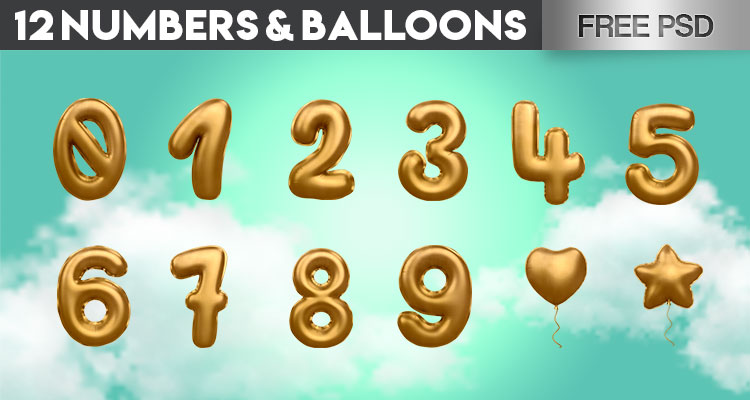 Download 3d Alphabet Foil Balloon In Psd Free Psd Templates