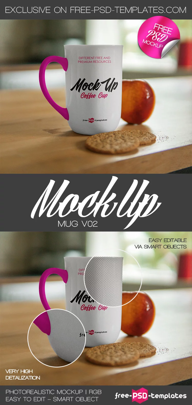 Free Mug V02 Mock-up in PSD