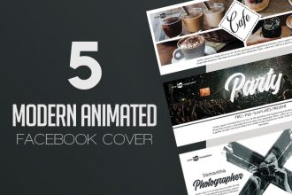 5 Modern Animated Facebook Cover in PSD
