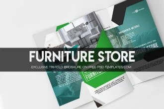 Free Furniture Store Tri-Fold Brochure in PSD