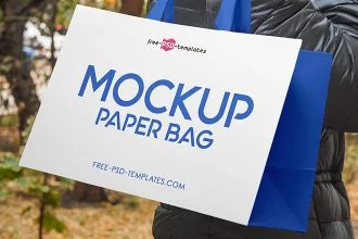 3 Free Paper Bag Mock-ups in PSD