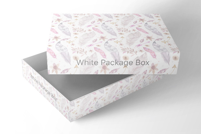 Free PSD Packaging Box Mockup in White Color