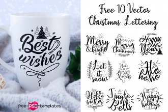 Free 10 Vector Christmas Lettering