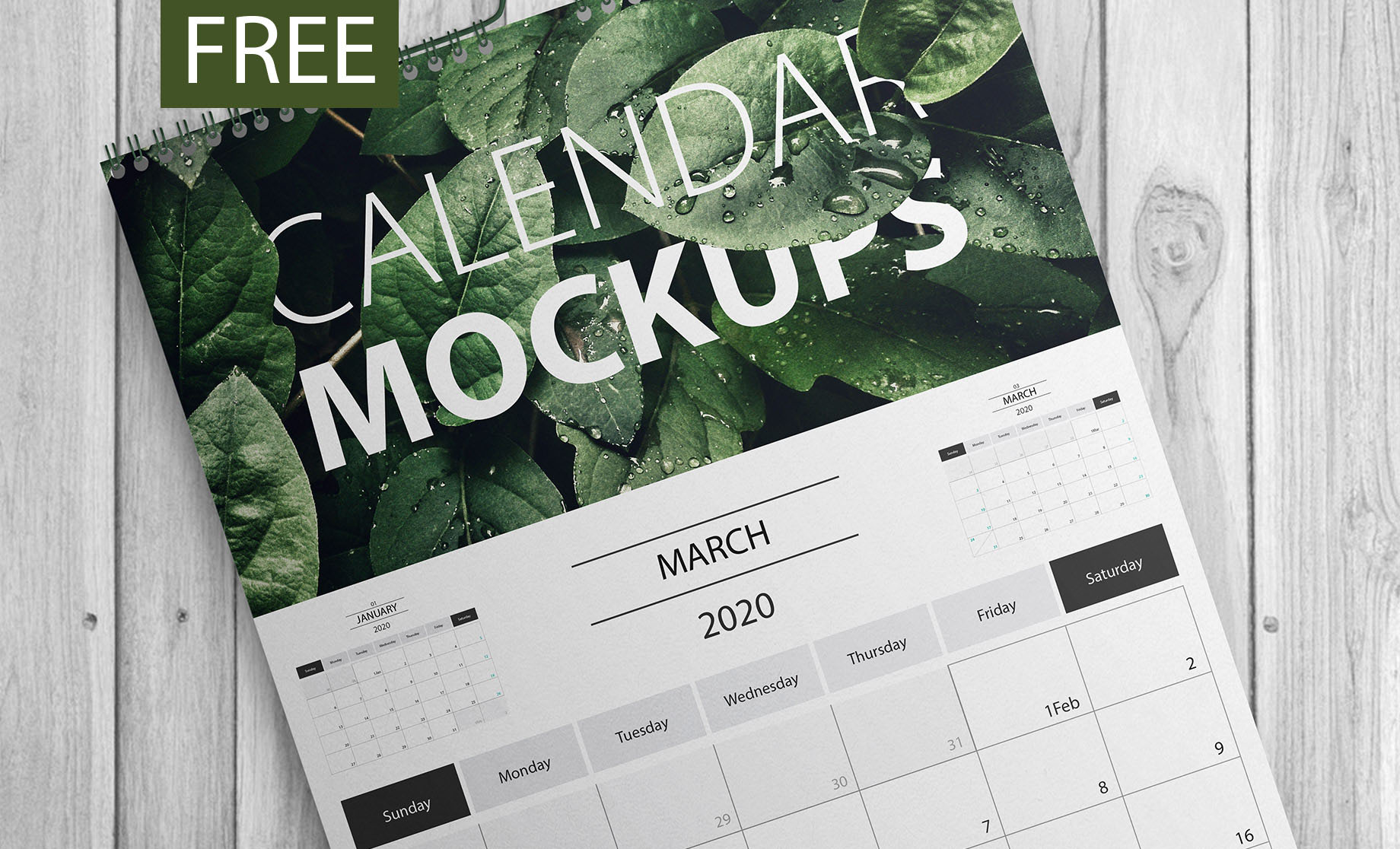 40+Premium and Free PSD Calendar Templates & Mockups to create the best design! | Free PSD Templates