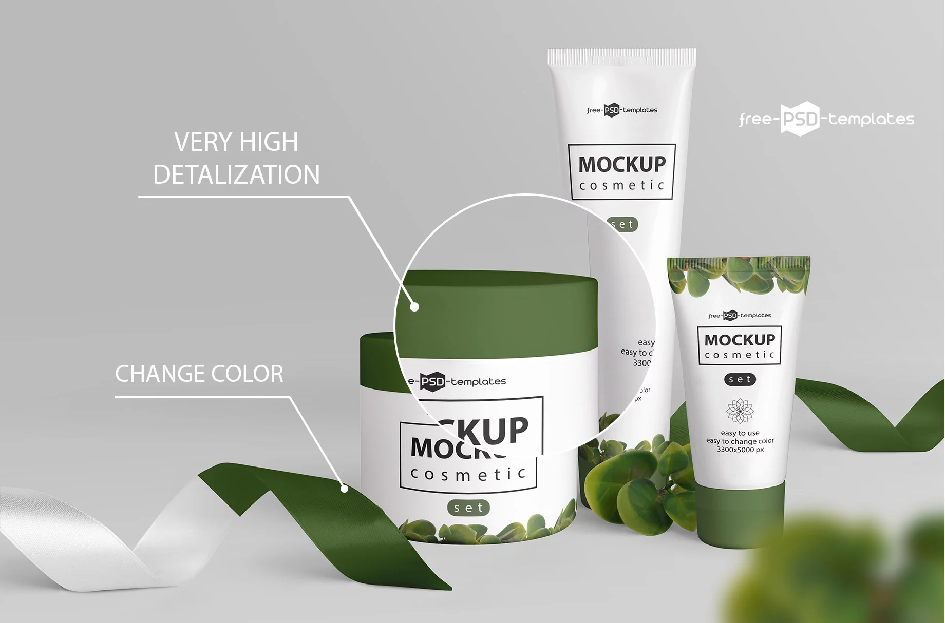 Free Cosmetic Mockup Set + Premium Version