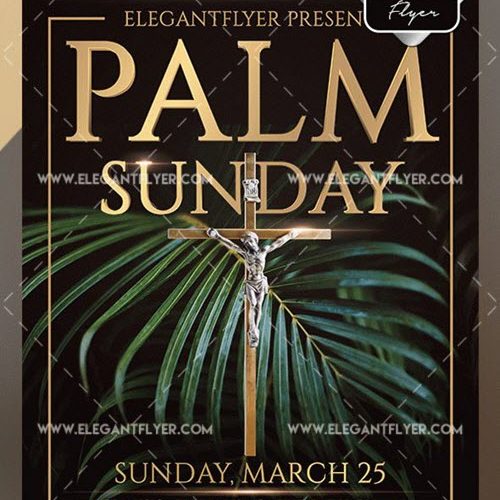 Free Palm Sunday Flyer Template