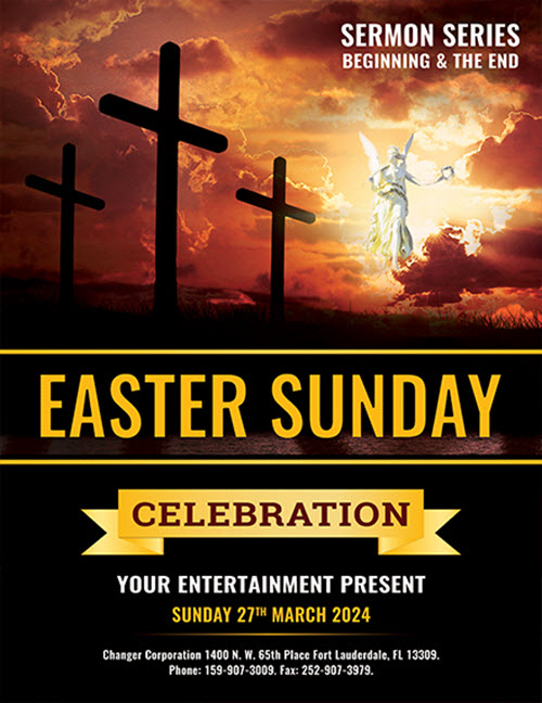 Free Easter Sunday Church Template.