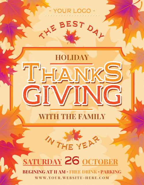 40  Premium Free Thanksgiving Flyer PSD Templates for Thanksgiving