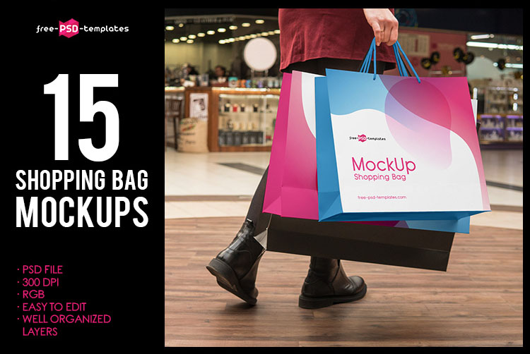 Download 65+ Free Professional Shopping Bag Mockups and Premium ...