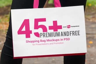 45+ Free Shopping Bag Mockups in PSD for Presentations and Promotion & Premium Version!