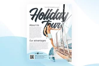 Free Holiday Tour Flyer in PSD