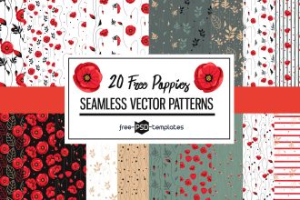 20 Free Poppies Pattern Set