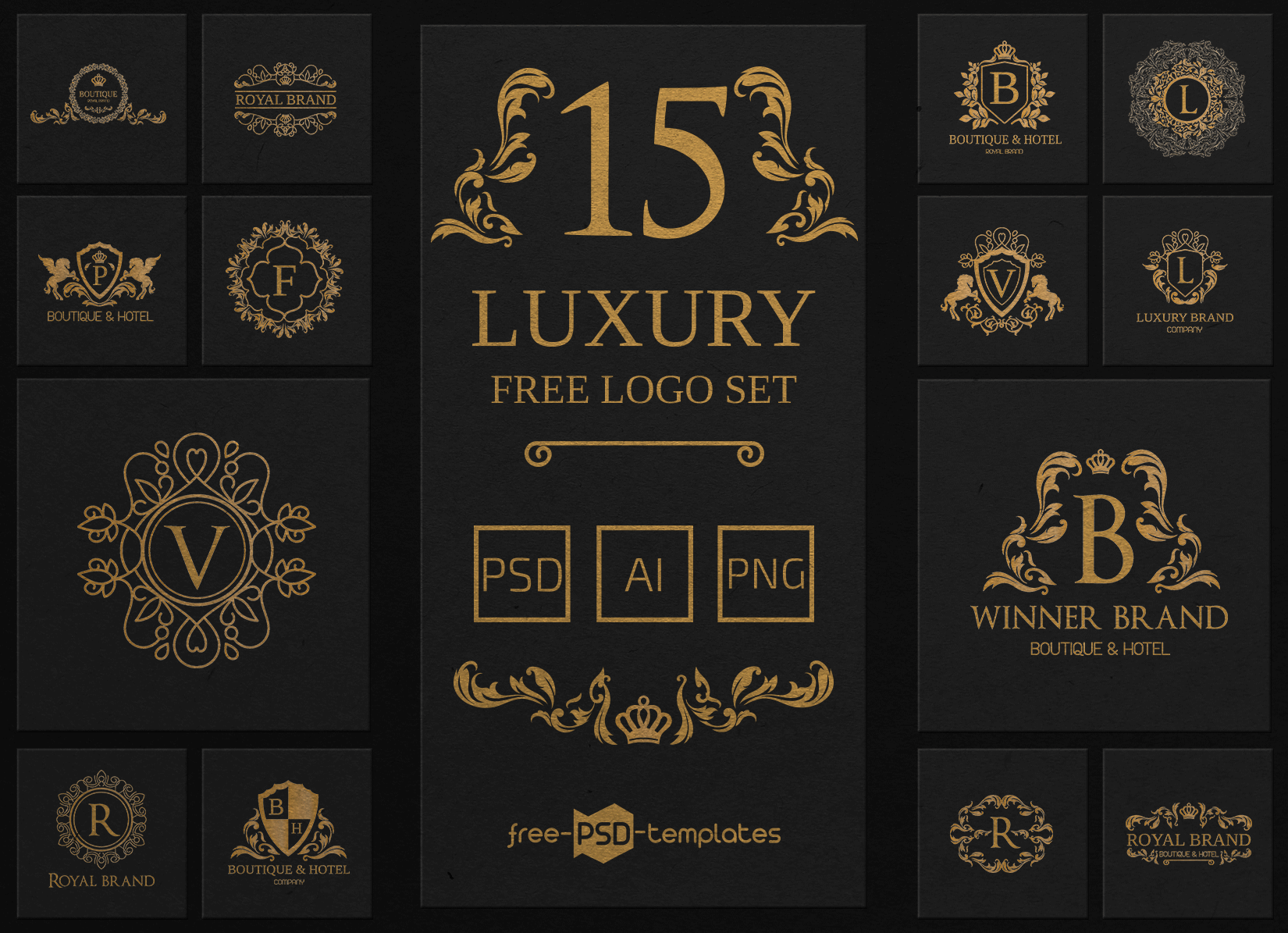 Free Luxury Logo Set Free Psd Templates