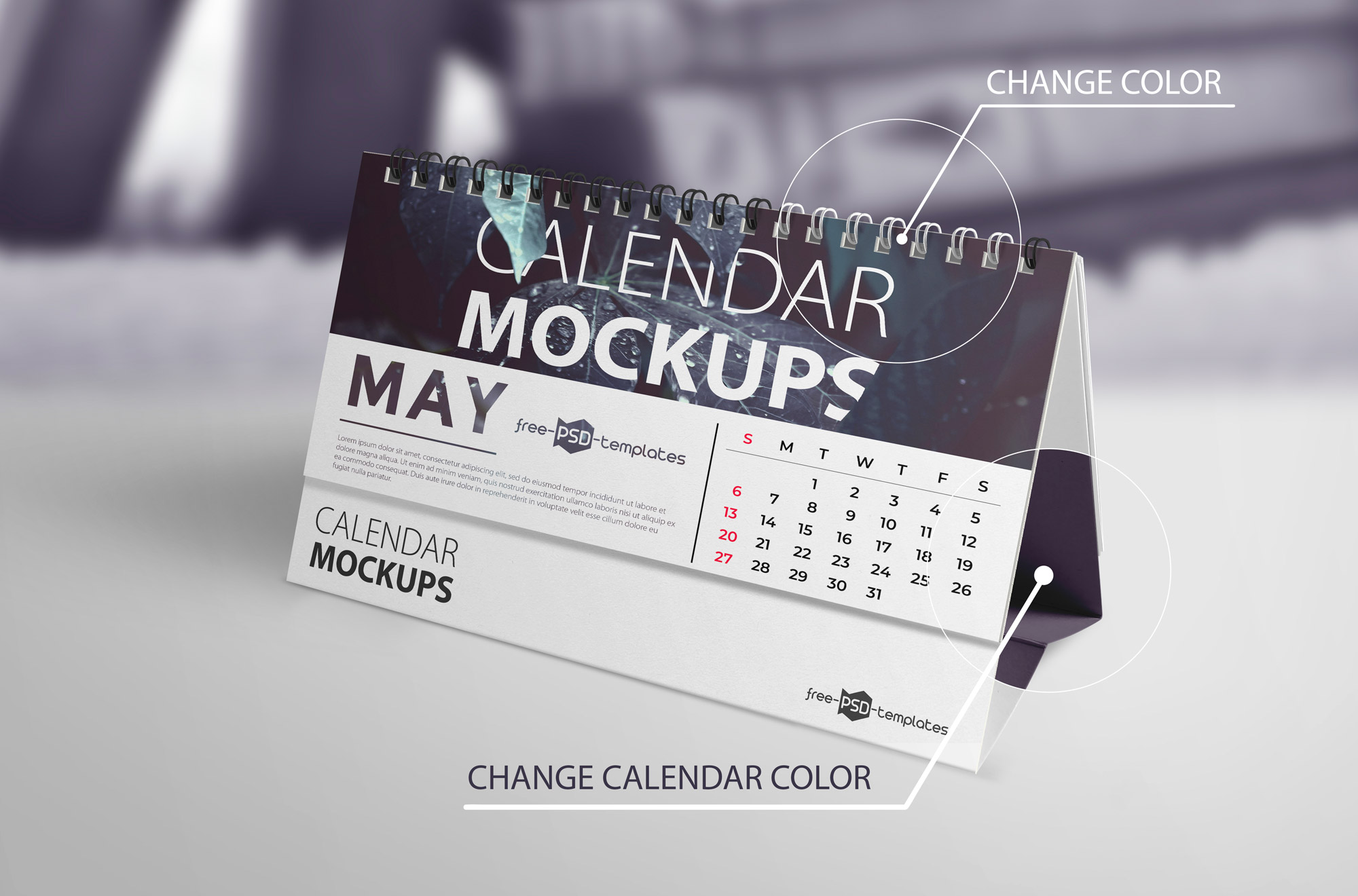Calendar Mockup Set + Premium Version Free PSD Templates