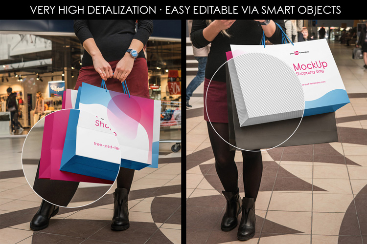 Download Free Shopping Bag MockUps + Premium Version | Free PSD ...