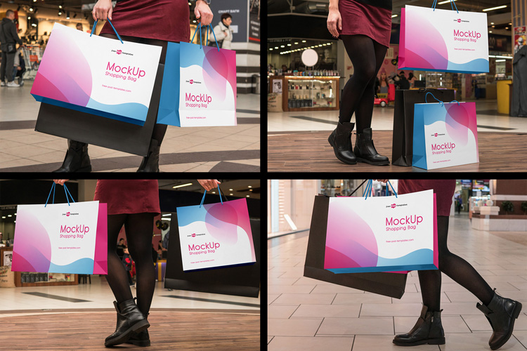 Download Free Shopping Bag MockUps + Premium Version | Free PSD ...