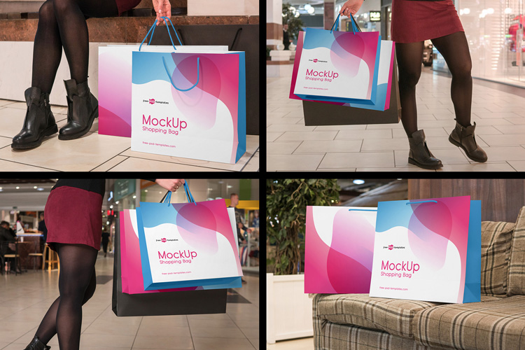 Download Free Shopping Bag MockUps + Premium Version | Free PSD ...
