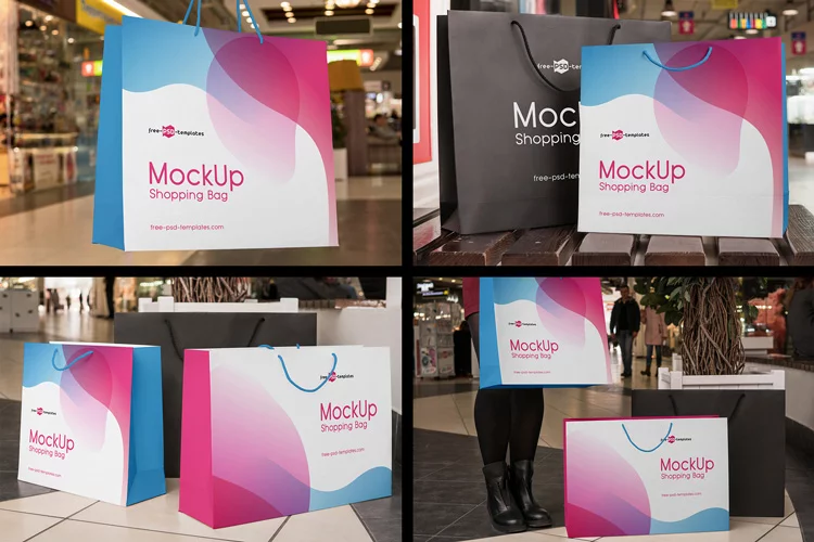 Free Shopping Bag MockUps + Premium Version