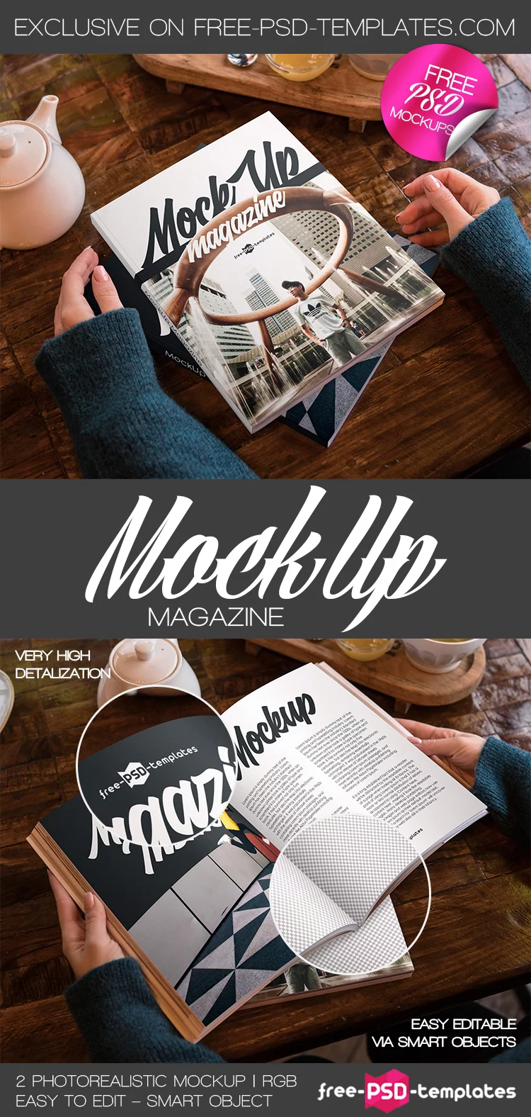 2 Free Magazine Mock-ups in PSD