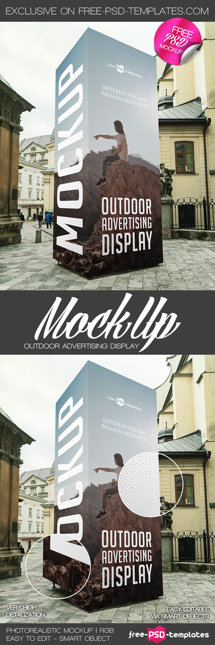 Download Free Outdoor Advertising Display Mock-up in PSD | Free PSD ...