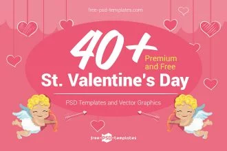 40+ Premium and Free St. Valentine’s Day PSD Templates and Vector Graphics