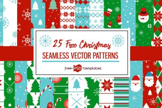 25 Free Seamless Vector Christmas Patterns
