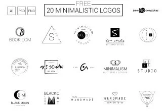 20 Free Minimalistic Vector Logos